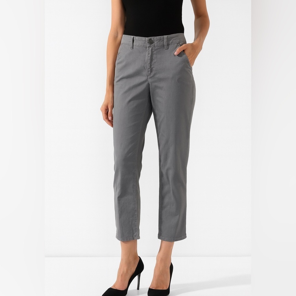 LOFT Marissa Gray Ankle Cropped Pants - Picture 1 of 5